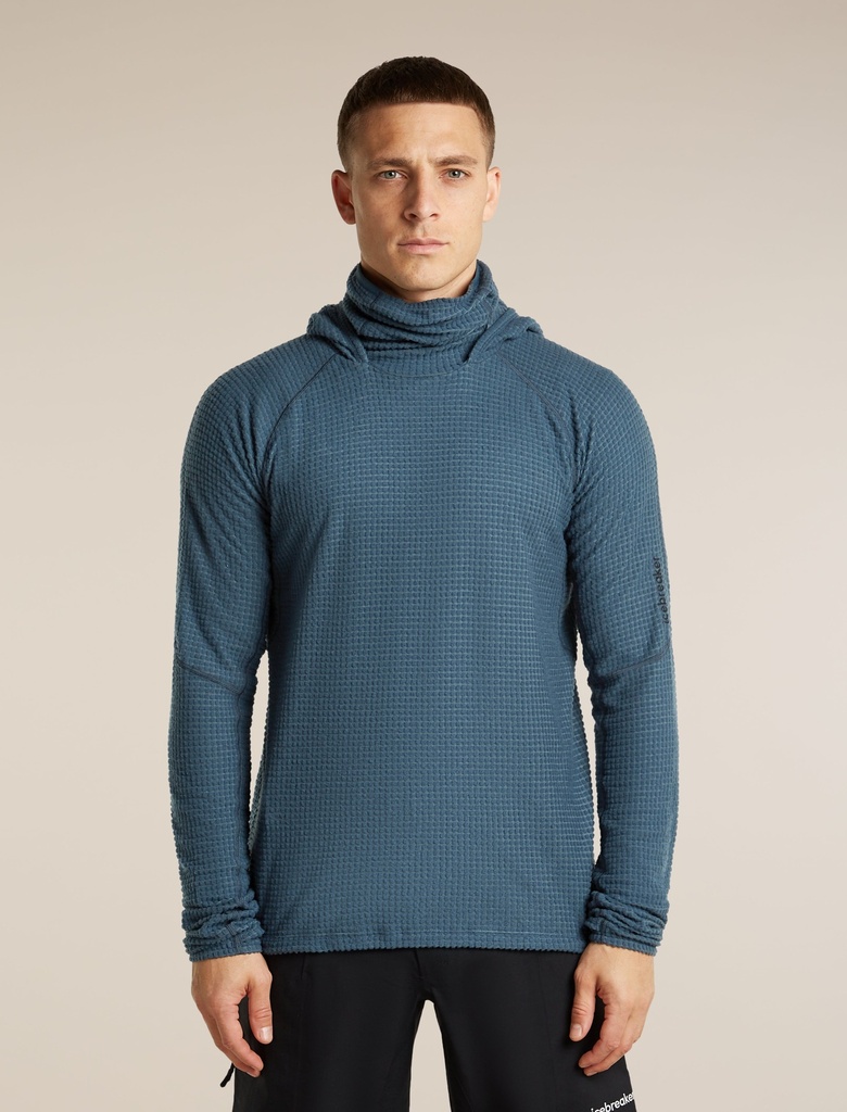 Men's Merino 400 Real Fleece Grid Pulover Hood