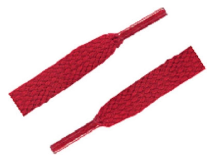 [3262B180022] Veters 180 cm plat Rood Rood