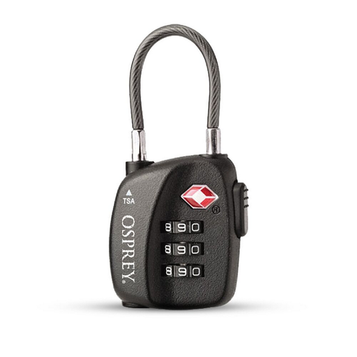 [10003969] TSA 3 Dial Cable Lock Black