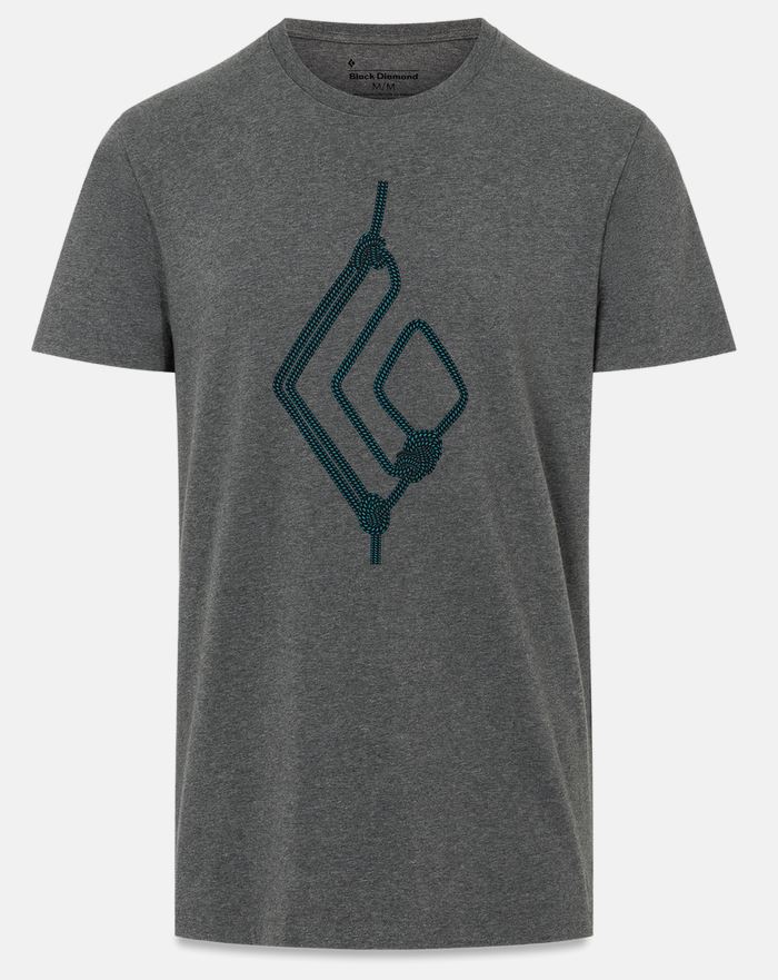 Rope Diamond Tee Heren Charcoal Heather