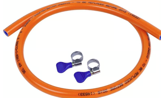 [1251169] PVC Gasslang met Slangklemmen 150 cm