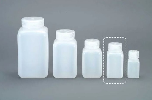 [N2114-0006] Wide-Mouth Square Bottle HDPE - 175 ml