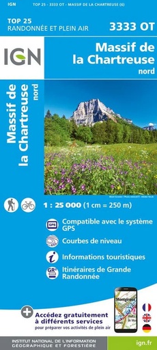 [IGN.3333OT] 3333OT Massif de la Chartreuse Nord gps