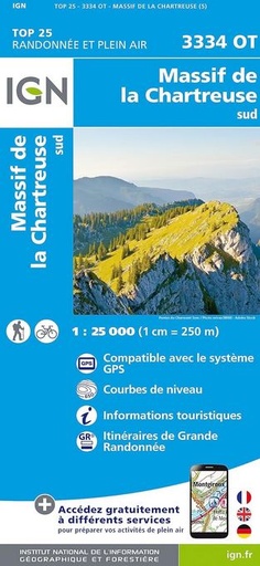 [IGN.3334OT] 3334OT Massif de la Chartreuse Sud gps