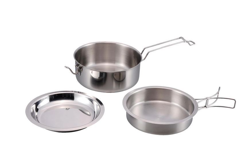  Stainless Steel Cooking Set Snap-Pack