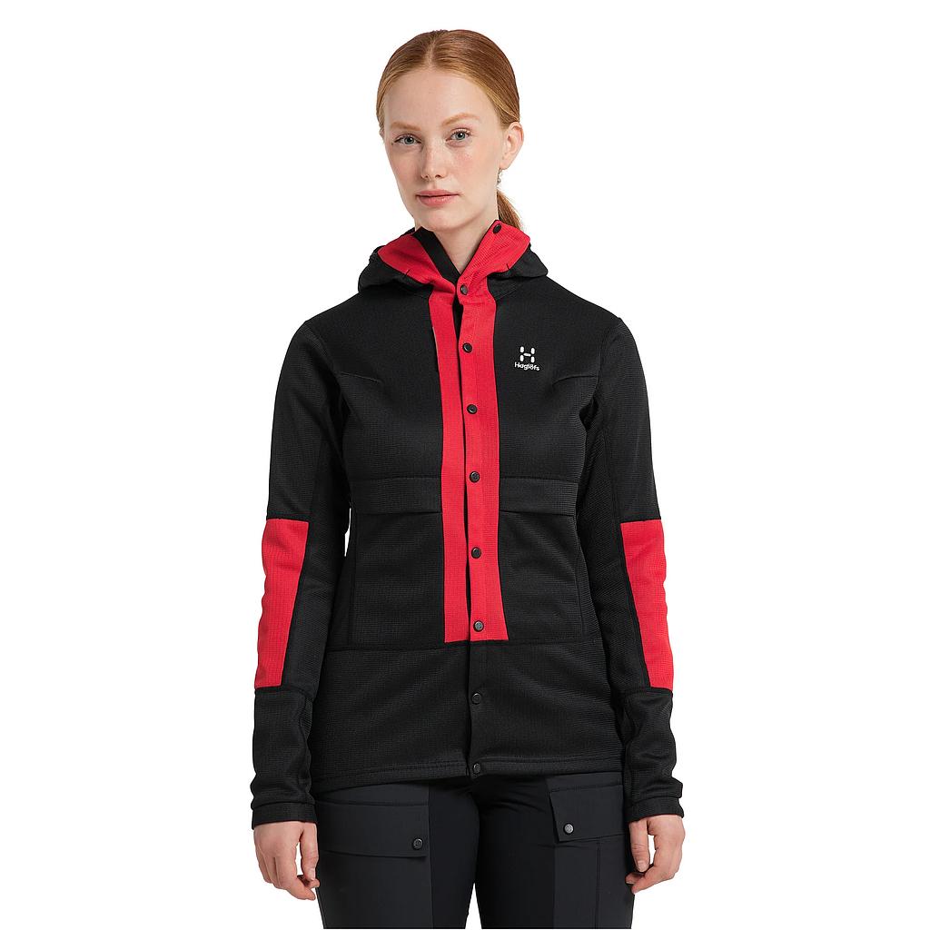 L.I.M ZT Sync 1 Mid Hood Dames True Black/Zenith Red