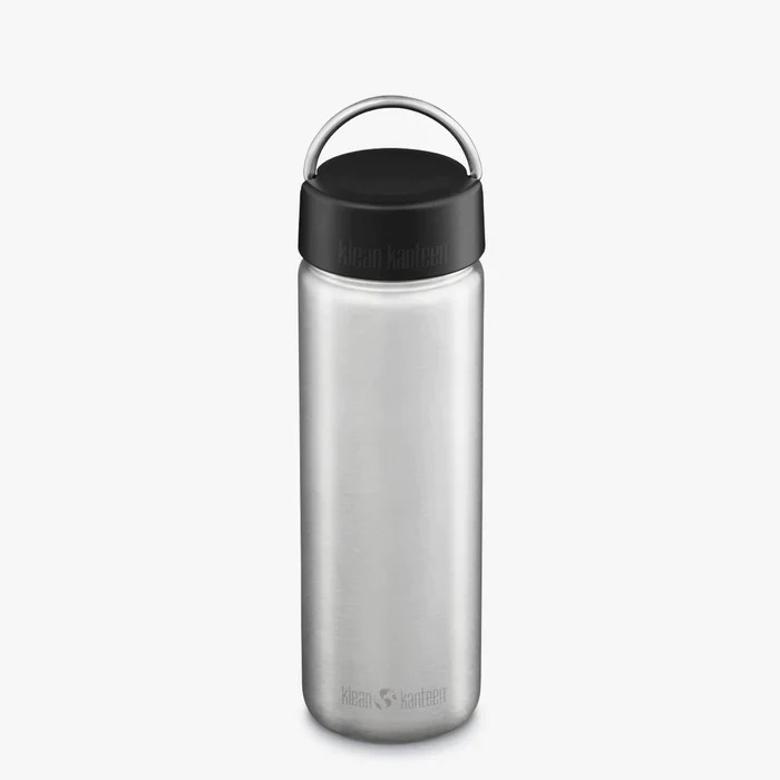 [1009489] Drinkfles Classic Wide met ringdop, 800ml/27oz Brushed Stainless