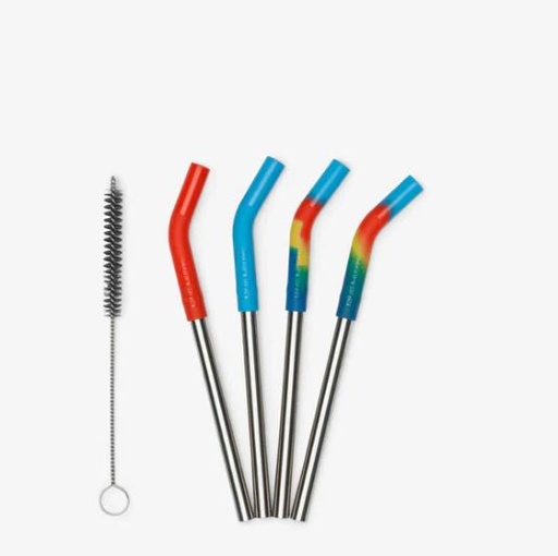 [1009508] Rietjes RVS 4 Pack - 8mm short Multi Color/Steel