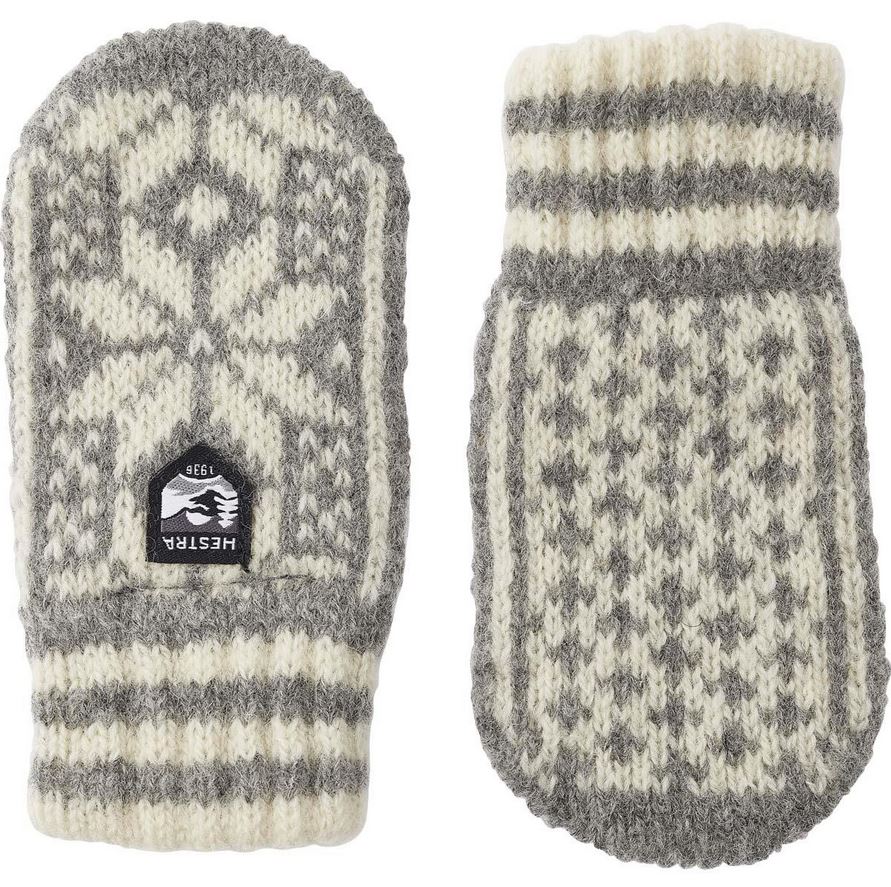 Kids Nordic Mitt Grey/Offwhite