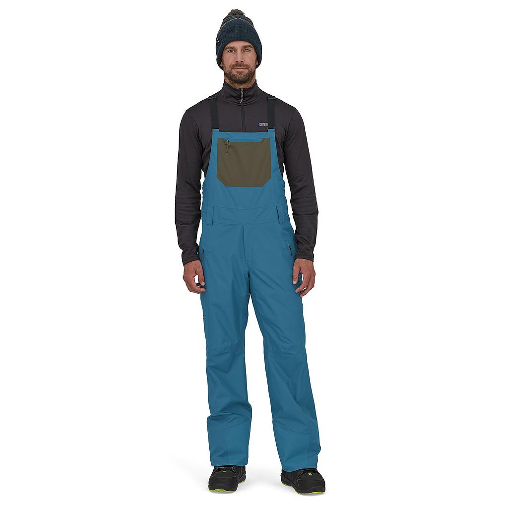 Men's Powder Town Bibs - Medium Wavy Blue