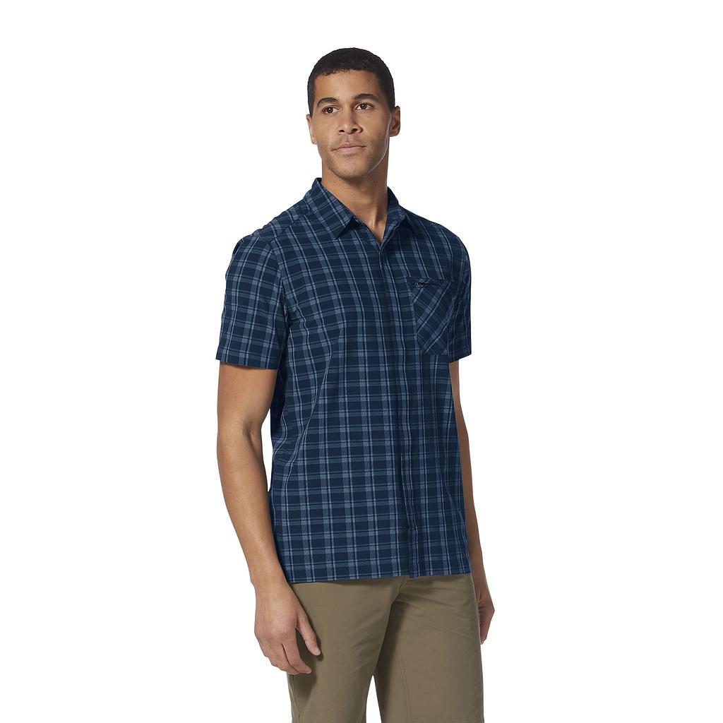 Amp Lite Plaid Short Sleeve Heren Deep Blue Cloverdale Plaid