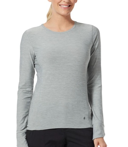 Bug Barrier Tech Travel Long Sleeve Dames Light Pewter Heather