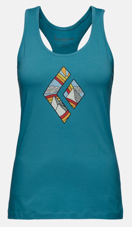 Women's Rainbow Diamond Tank Cerulean Blue