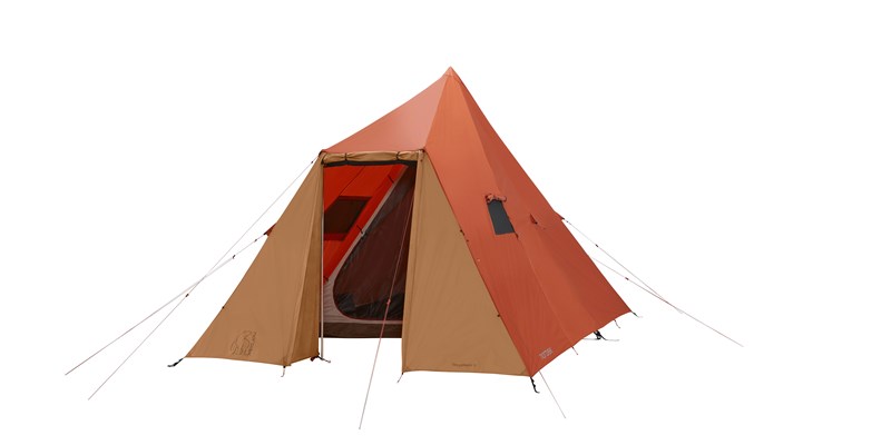 [122054] Thrymheim 5 Square Tipi Tent Picante/Cashew