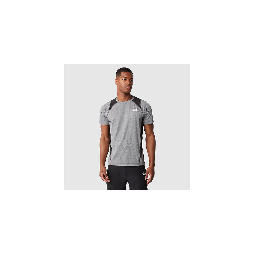 Men's Ao Glacier Tee Asphalt Grey White Heather/Tnf Black