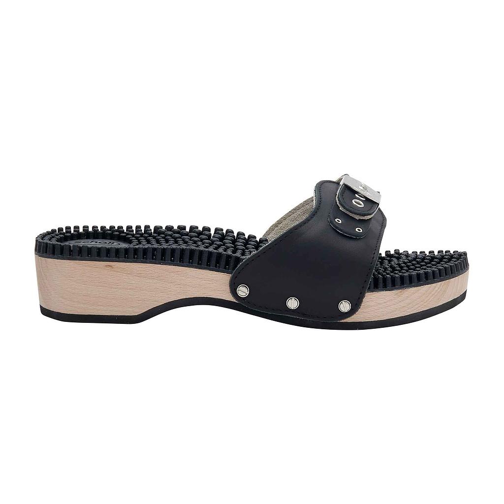 Pescura Heel Massage Lea-w Black