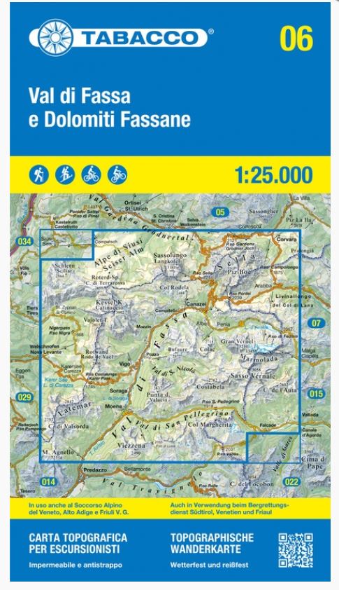 [TAB.006] Wandelkaart 006 Val di Fassa Dolomiti Fassane