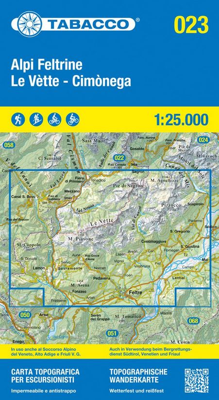 [TAB.023] 023 Alpi Feltrine Le Vette - Cimonega