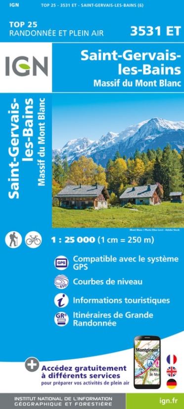[IGN.3531ET] 3531ET Saint-Gervais-Les-Bains/Massif du Mont Blanc