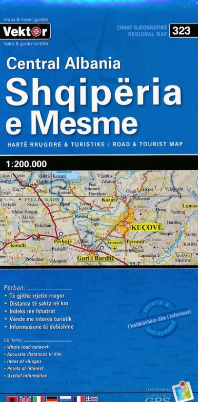 [VEKTOR.323] 323 Centraal Albanië 1:200.000