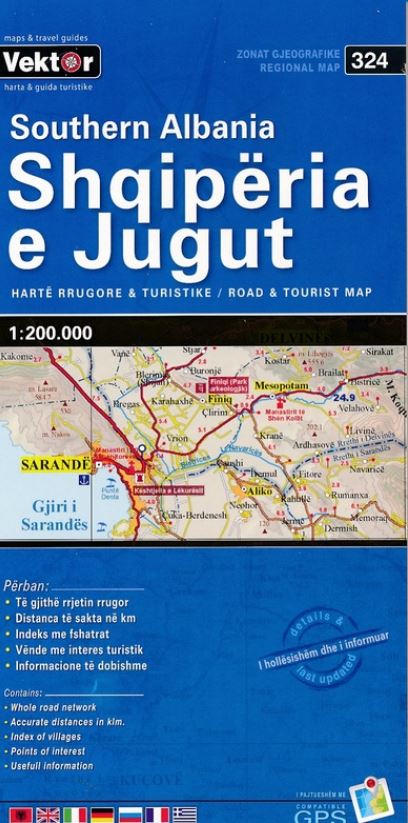 [VEKTOR.324] 324 Zuid Albanië - Sqhipëria e Jugut 1:200.000