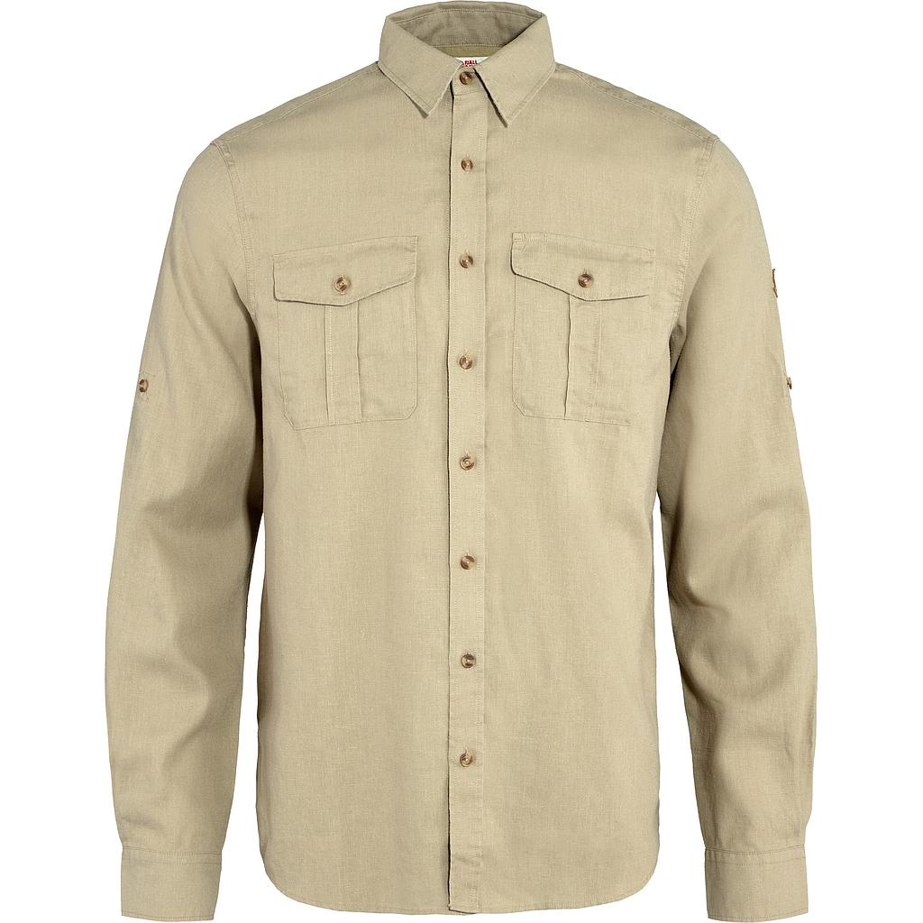 Övik Travel Shirt LS Heren Sand Stone