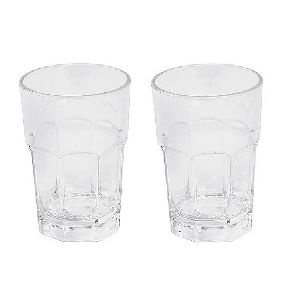 [6101450] Limonadeglas Deluxe - Polycarbonaat - 2 stuks