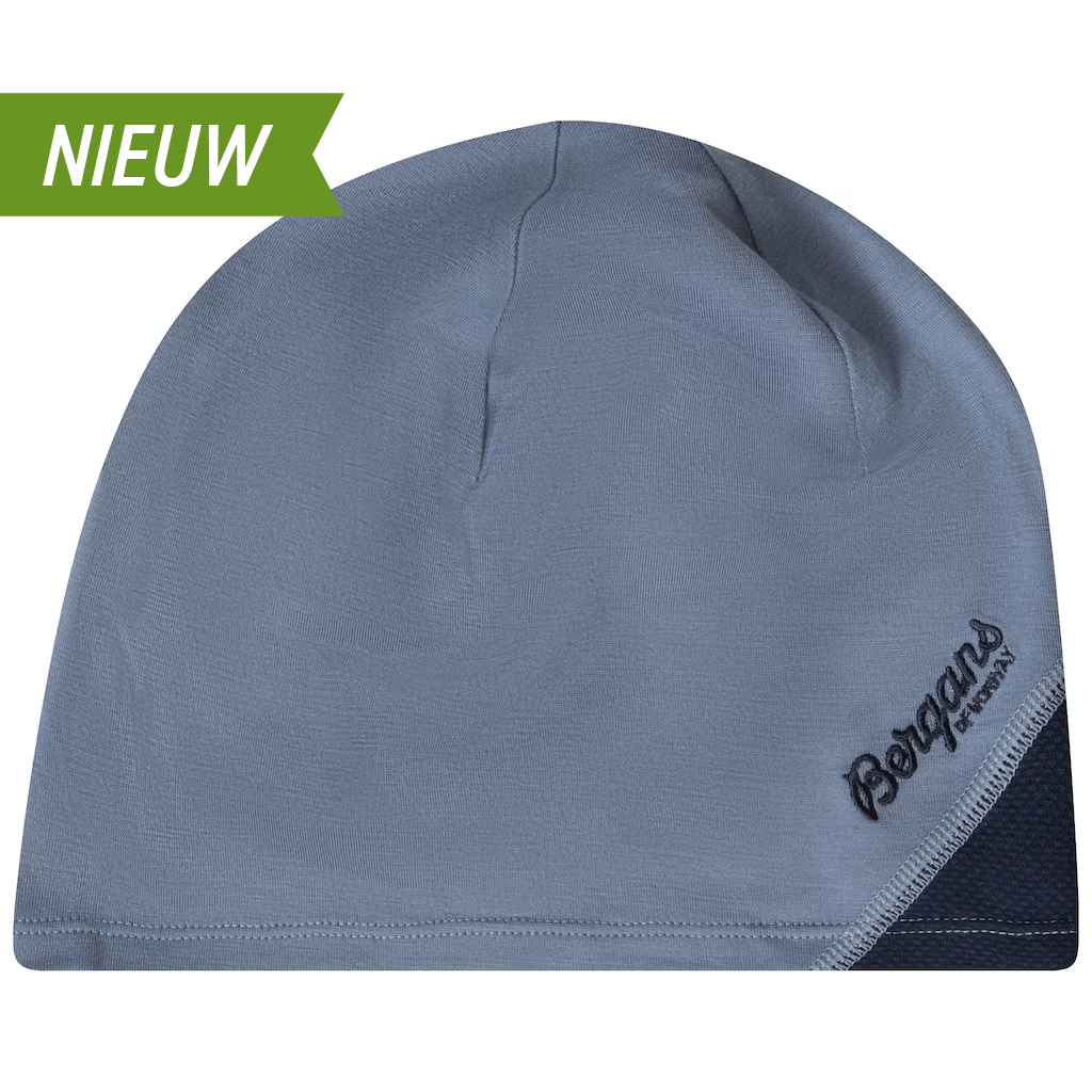 Cecilie V2 Light Wool Beanie Dames Misty Sky Blue/Navy Blue