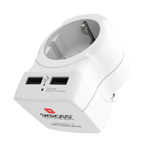 [00771300] Reisstekker Europa naar US + 2x USB