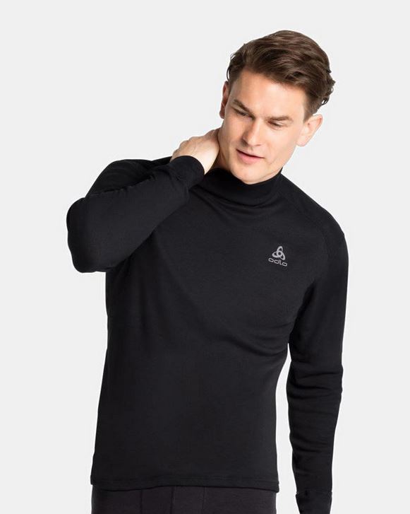 Men's Active Warm Eco Turtleneck LS Baselayer Black