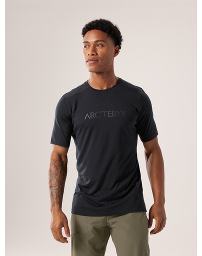 Men's Ionia Merino Wool Arc'Word Logo SS Black  I