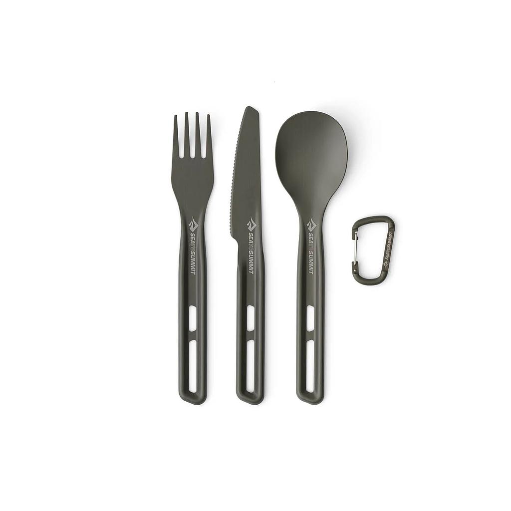 [00979595] Frontier UL Cutlery Set - [3 Piece] Aluminium Hard Anodised Grey