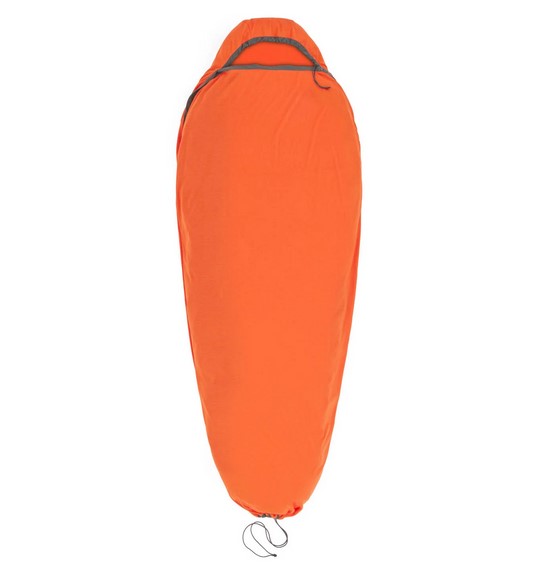 [00979502] Reactor Extreme Sleeping Bag Liner - Mummy w/ Drawcord - Compact Spicy Orange