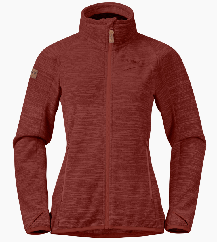 Hareid Fleece Jacket NoHood Dames Chianti Red