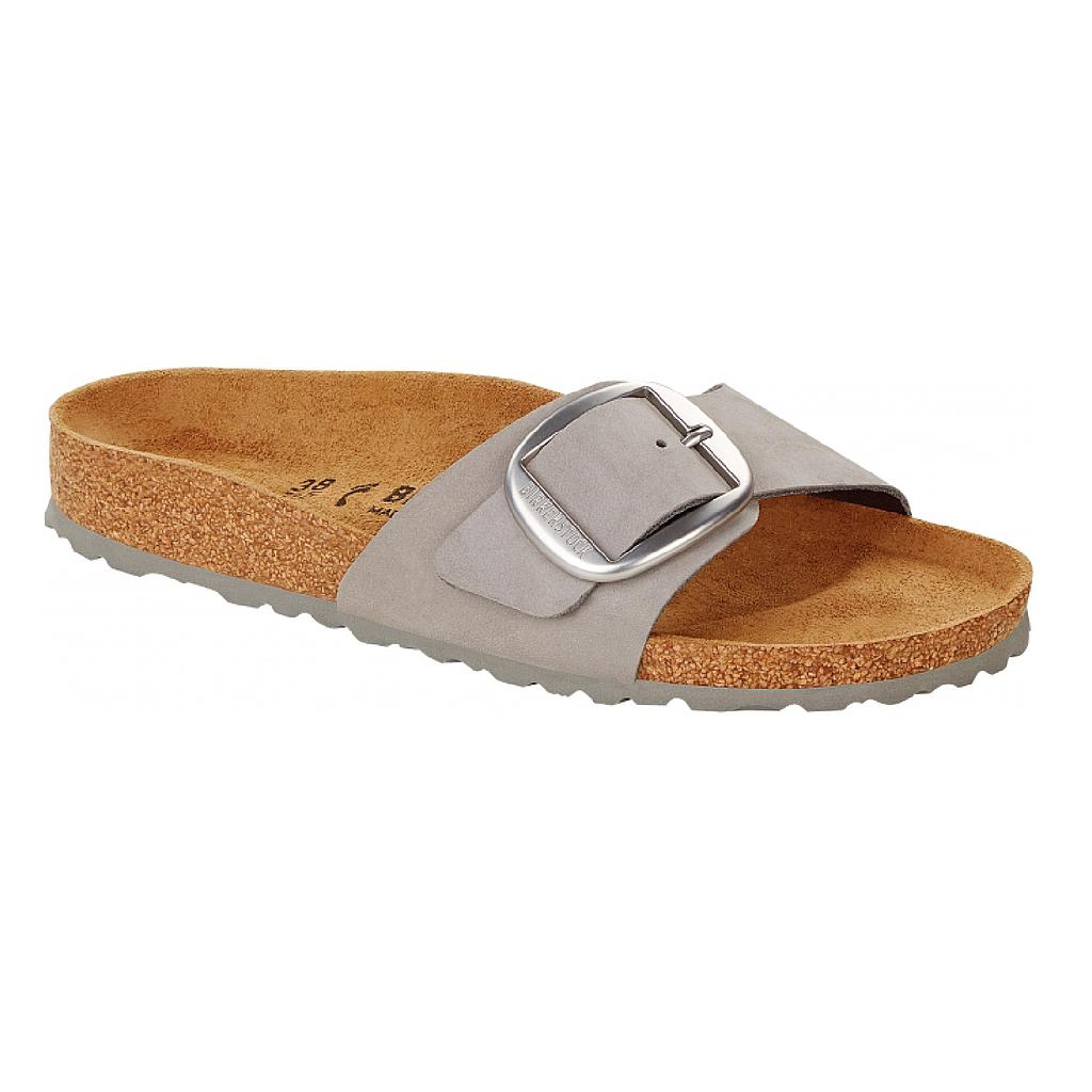 Madrid Big Buckle - Nubuk Leather Dove Gray