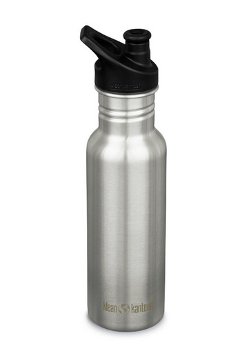 [1011186] Drinkfles Classic Narrow met sportdop 532ml/18oz Brushed Stainless