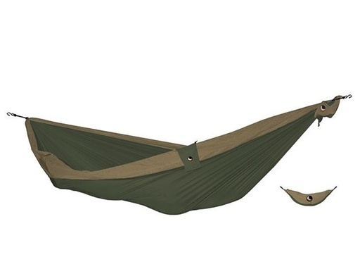 [TMO2408] 2-Persoons Hangmat Original Double (320 x 200 cm)
 Army Green/Brown