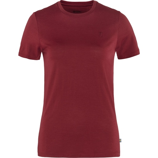 Abisko Wool SS Dames Pomegranate Red