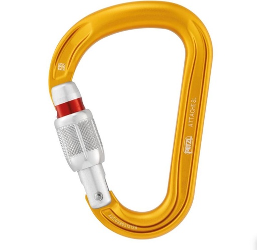 [M038AA00] Attache Screw Lock Carabiner Yellow