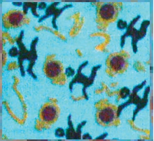 [Body Cooler 201] Body Cooling Neck Wrap Aqua B/Ground Stickmen