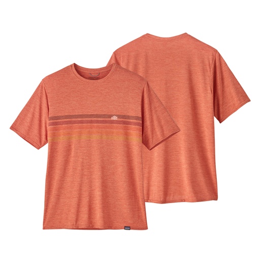 Cap Cool Daily Graph Shirt Heren Line Logo Ridge Stripe/Quartz Coral X-Dye