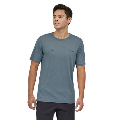 Cap Cool Merino Graphic Shirt Heren Forge Mark Icons/Plume Grey
