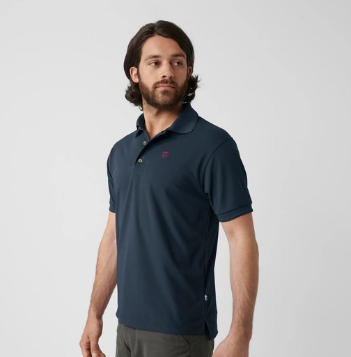 Crowley Pique Shirt Heren Mountain Grey