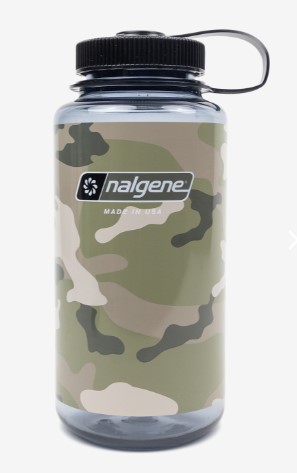 [N682023-0014] Drinking Bottle Wide-Mouth 1000 ml Gray W/Black Camo Print