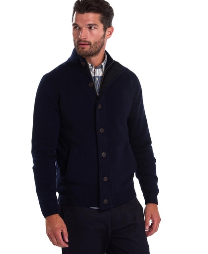Essential Patch Zip Through Heren Navy