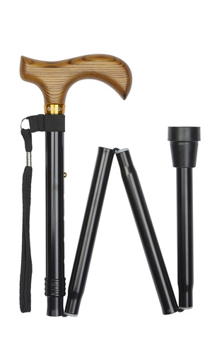 [99] Folding Walking Stick Black