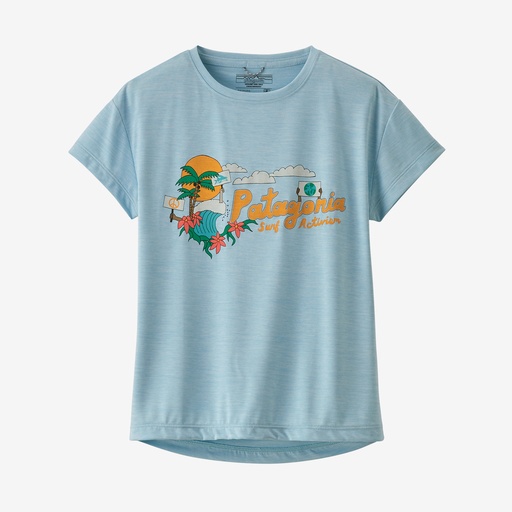Girls' Cap Cool Daily T-Shirt Ridge Rise Stripe/Isla Yellow