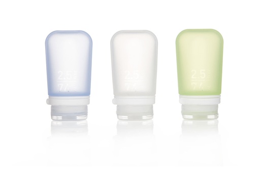 [HG3184] GoToob+ 3-Pack - Medium - 74 ml  Clear/Green/Blue
