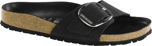 Madrid Big Buckle Leder Smal Black