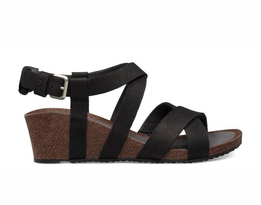 Mahonia Wedge Cross Strap Dames Black II